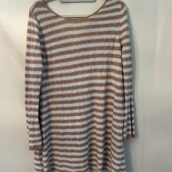Free People Counting Stripe Swing Tunic Dress - Picture 2 of 4